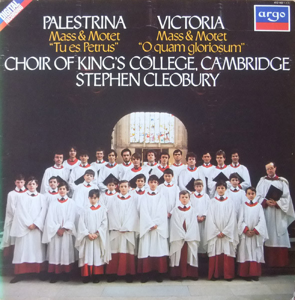 Cover Palestrina* / Victoria*, Choir Of King's College, Cambridge*, Stephen Cleobury - Mass & Motet Tu Es Petrus / Mass & Motet O Quam Gloriosum (LP) Schallplatten Ankauf