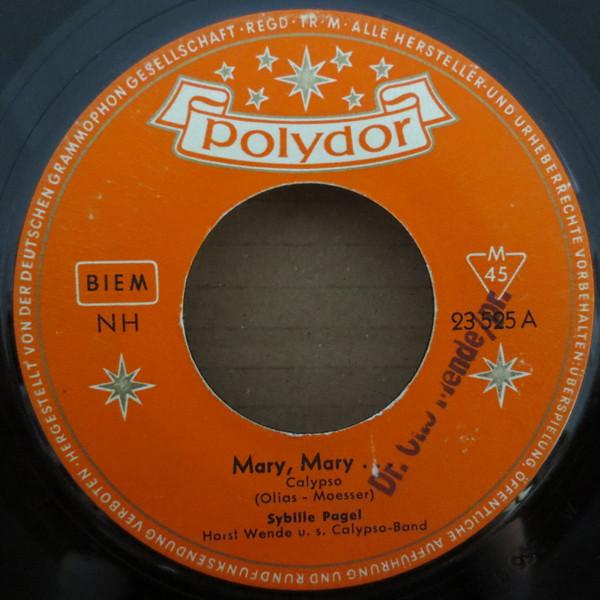 Cover Sybille Pagel - Mary, Mary ... (7, Single, Mono) Schallplatten Ankauf
