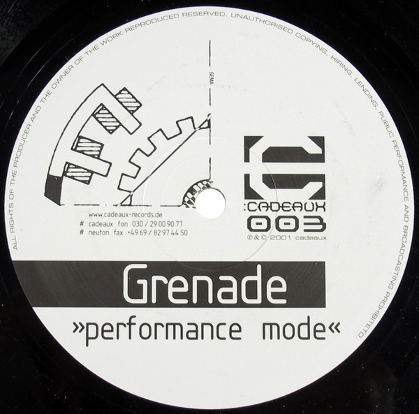Cover Grenade - Performance Mode (12) Schallplatten Ankauf