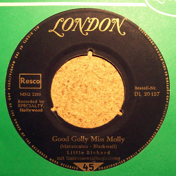Cover Little Richard - Good Golly, Miss Molly / Hey-Hey-Hey-Hey (7, Single, Tri) Schallplatten Ankauf
