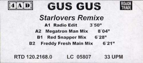 Cover Gus Gus* - Starlovers Remixe (12, W/Lbl) Schallplatten Ankauf