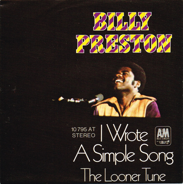 Cover Billy Preston - I Wrote A Simple Song (7, Single) Schallplatten Ankauf