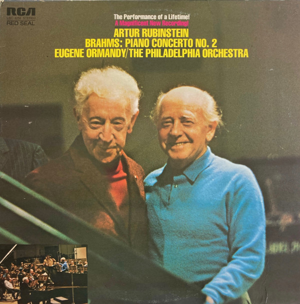 Cover Johannes Brahms - Artur Rubinstein* - Eugene Ormandy - The Philadelphia Orchestra - Piano Concerto No. 2 In B-Flat Op. 83 (LP, Album) Schallplatten Ankauf