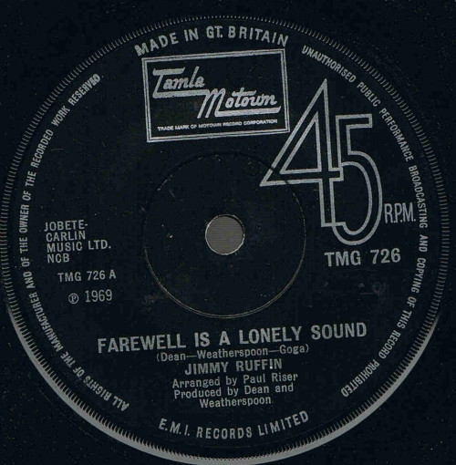 Cover Jimmy Ruffin - Farewell Is A Lonely Sound (7, Single, Sol) Schallplatten Ankauf