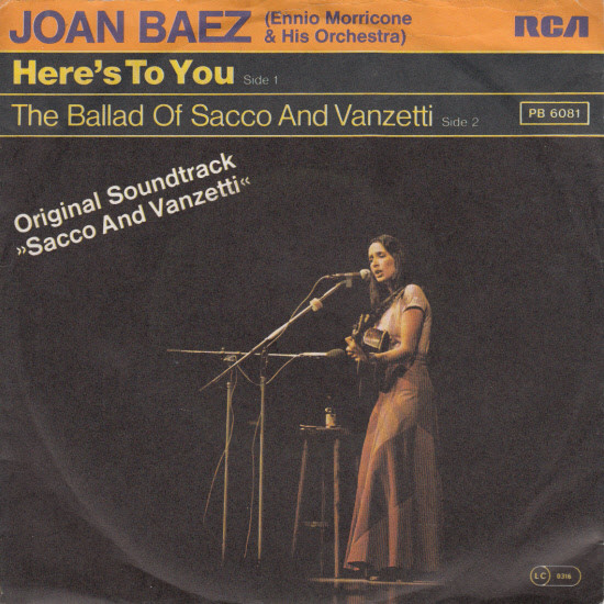 Cover Joan Baez, Ennio Morricone & His Orchestra* - Here's To You (7, Single, RE) Schallplatten Ankauf