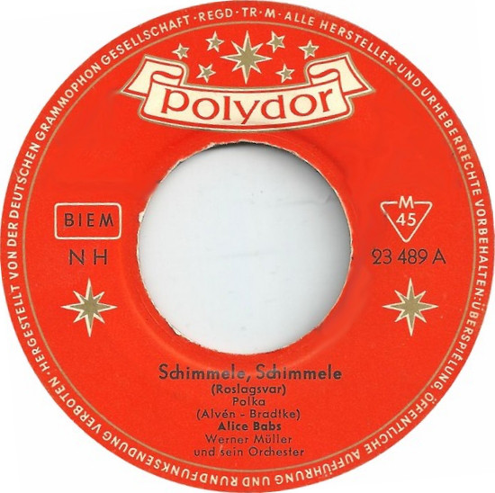 Cover Alice Babs - Schimmele, Schimmele (Roslagsvar) / Der Spatz Von Como (Il Merio Di Como) (7, Single, Mono) Schallplatten Ankauf