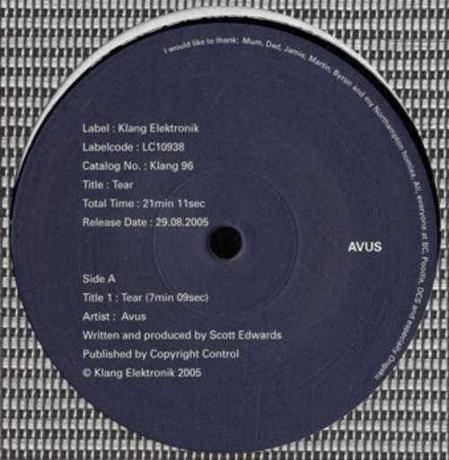 Cover Avus - Tear (12) Schallplatten Ankauf