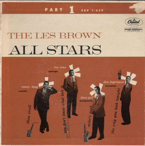 Cover Ronny Lang Saxtet, Ray Sims With Strings, Dave Pell Ensemble, Don Fagerquist Nonette - The Les Brown All Stars, Part 1 (7, EP) Schallplatten Ankauf