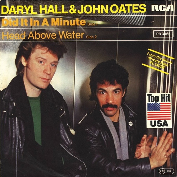 Cover Daryl Hall & John Oates - Did It In A Minute (7, Single) Schallplatten Ankauf