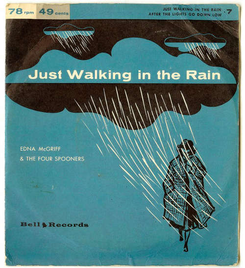 Cover Edna McGriff And The Four Spooners - Just Walking In The Rain / After The Lights Go Down Low (7) Schallplatten Ankauf