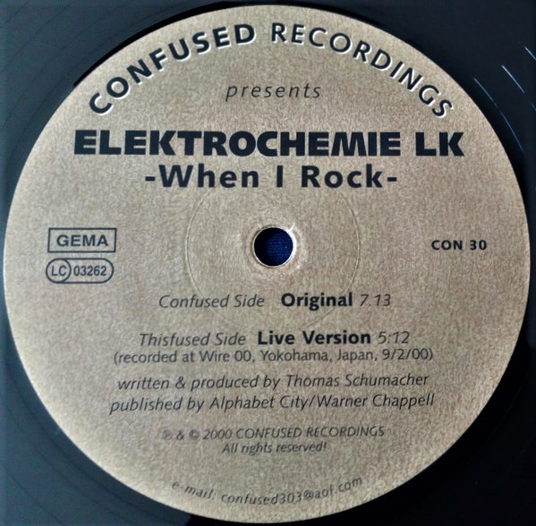 Cover Elektrochemie LK - When I Rock (12) Schallplatten Ankauf