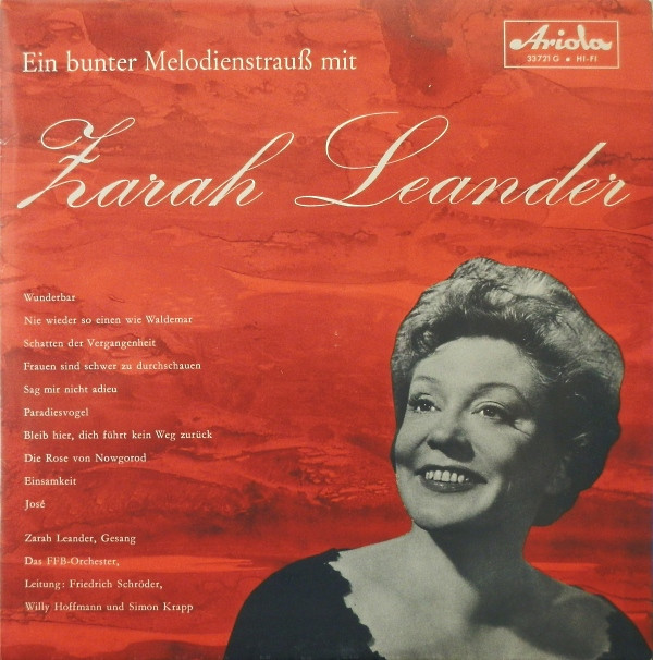 Cover Zarah Leander - Ein Bunter Melodienstrauß Mit Zarah Leander (10, Comp, Mono) Schallplatten Ankauf