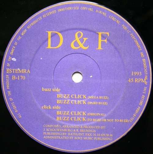 Cover D & F - Buzz Click (12) Schallplatten Ankauf