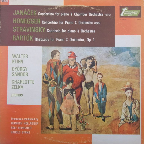 Cover Janáček* / Honegger* / Stravinsky* / Bartók* - Concertino For Piano & Chamber Orchestra / Concertino For Piano & Orchestra / Capriccio For Piano & Orchestra / Rhapsody For Piano & Orchestra (LP) Schallplatten Ankauf