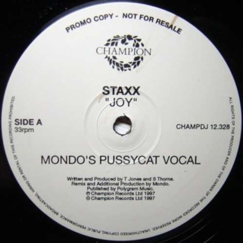 Cover Staxx - Joy (2x12, Promo) Schallplatten Ankauf