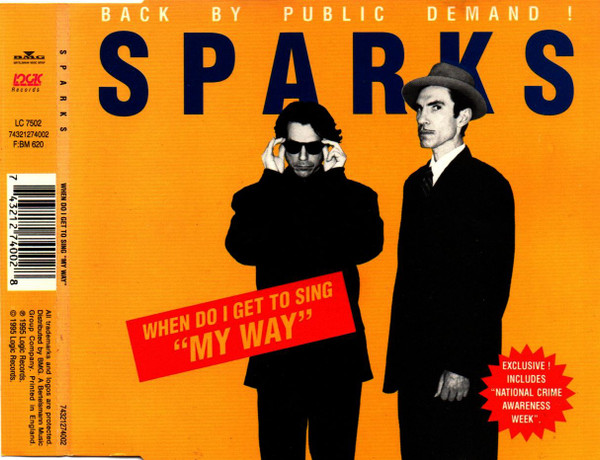 Cover Sparks - When Do I Get To Sing My Way (CD, Single) Schallplatten Ankauf