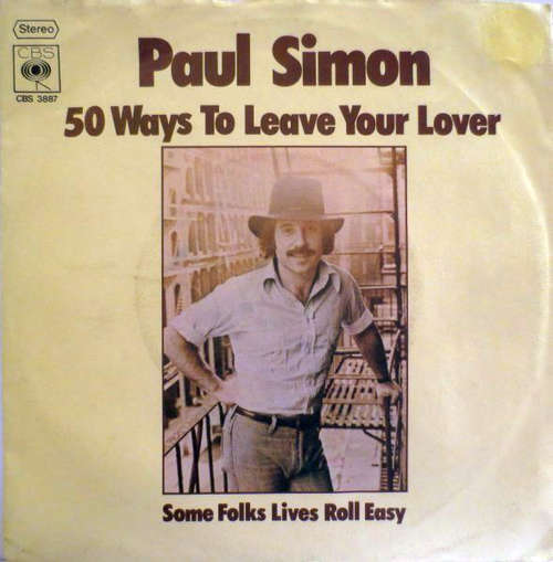 Cover Paul Simon - 50 Ways To Leave Your Lover (7, Single) Schallplatten Ankauf