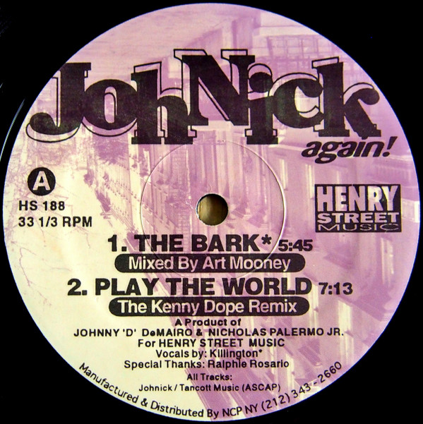 Cover JohNick Again!* - The Bark / Play The World (12) Schallplatten Ankauf