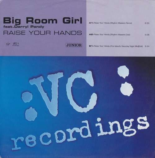 Cover Big Room Girl Feat. Darryl Pandy - Raise Your Hands (12, Single) Schallplatten Ankauf