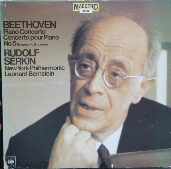 Cover Beethoven* - Rudolf Serkin, New York Philharmonic*, Leonard Bernstein - Piano Concerto Concerto Pour Piano N° 5 - Emperor / L'Empereur (LP, Album, RE) Schallplatten Ankauf