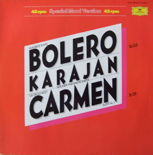 Cover Herbert von Karajan Und Die Berliner Philharmoniker* - Bolero Carmen Karajan (12, Maxi) Schallplatten Ankauf