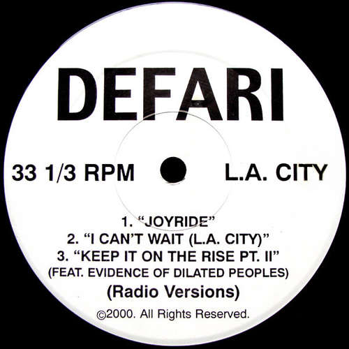 Cover Defari - Joyride / I Can't Wait / Keep It On The Rise Pt. II (12, Promo) Schallplatten Ankauf