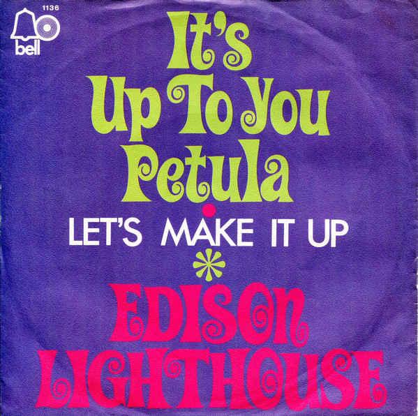 Cover Edison Lighthouse - It's Up To You Petula (7, Single) Schallplatten Ankauf