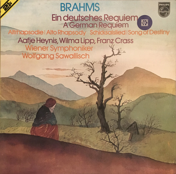 Cover Brahms*, Aafje Heynis, Wilma Lipp, Franz Crass, Wiener Symphoniker, Wolfgang Sawallisch - Ein Deutsches Requiem / Altrhapsodie / Schicksalslied (2xLP, Gat) Schallplatten Ankauf