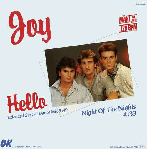 Cover Joy (9) - Hello (12, Maxi) Schallplatten Ankauf