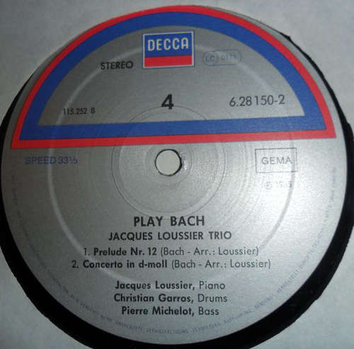 Cover Jacques Loussier Trio - Play Bach (2xLP, Album) Schallplatten Ankauf