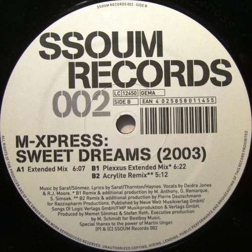 Cover M-Xpress - Sweet Dreams (2003) (12) Schallplatten Ankauf