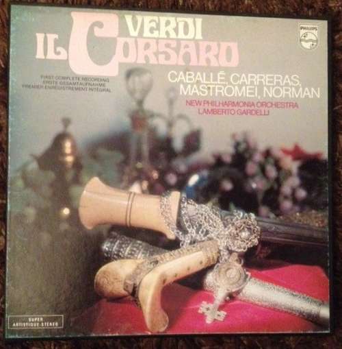 Cover Verdi*  -  Caballé*, Carreras*, Mastromei*, Norman*, New Philharmonia Orchestra, Lamberto Gardelli - Il Corsaro (2xLP, Album + Box) Schallplatten Ankauf