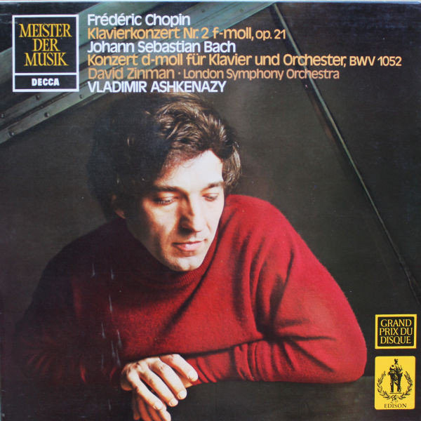 Bild Bach*, Chopin*, Vladimir Ashkenazy, David Zinman, London Symphony Orchestra* - Klavierkonzert Nr. 2 F-Moll / Konzert D-Moll Für Klavier (LP, RE) Schallplatten Ankauf