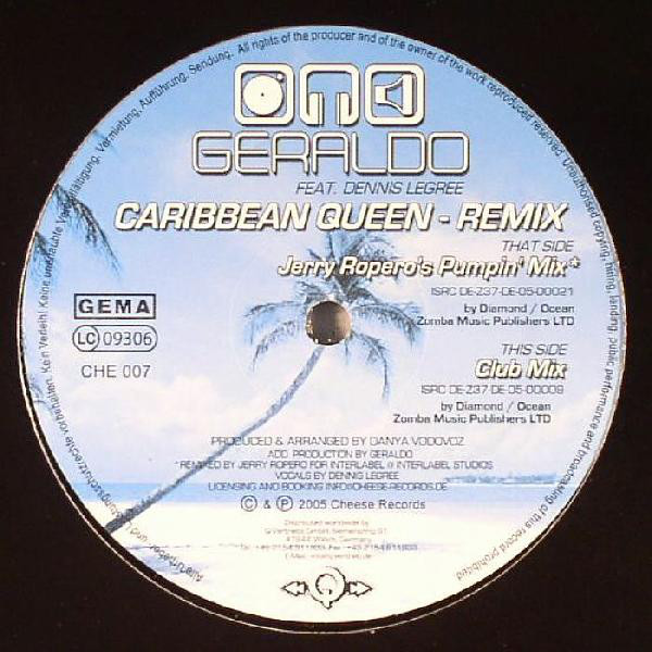 Cover Geraldo (3) Feat. Dennis LeGree - Caribbean Queen - Remix (12) Schallplatten Ankauf
