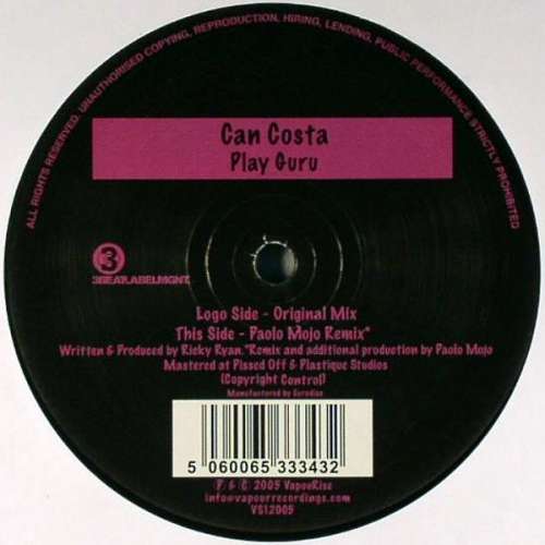 Cover Can Costa - Play Guru (12) Schallplatten Ankauf