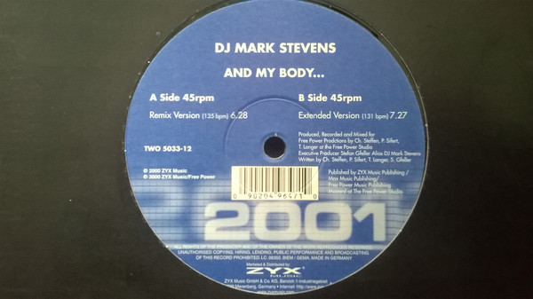 Cover DJ Mark Stevens - And My Body... (12) Schallplatten Ankauf
