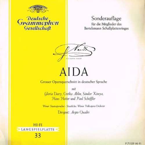Cover Giuseppe Verdi - Aida (LP, Album, Mono) Schallplatten Ankauf