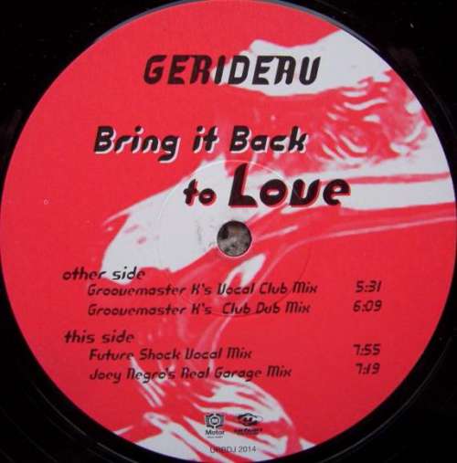 Cover Gerideau - Bring It Back To Love (12) Schallplatten Ankauf