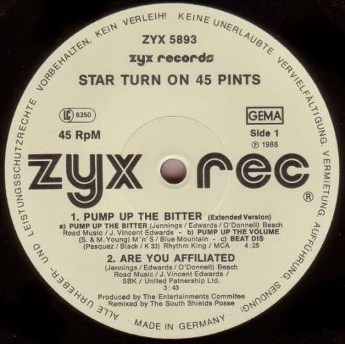 Cover Star Turn On 45 Pints - Pump Up The Bitter (12, Maxi) Schallplatten Ankauf