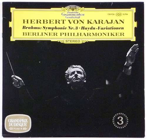 Cover Brahms*, Herbert von Karajan, Berlin Philharmonic* - Symphonie Nr. 3 • Haydn-Variationen  (LP) Schallplatten Ankauf
