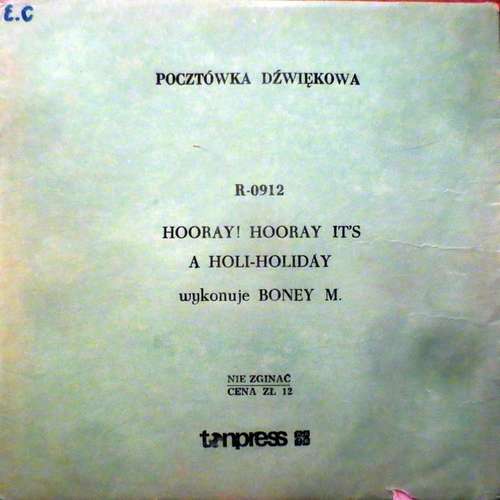 Bild Boney M. - Hooray! Hooray It's A Holi-Holiday (Flexi, 7, S/Sided, Mono, Card, Pic) Schallplatten Ankauf