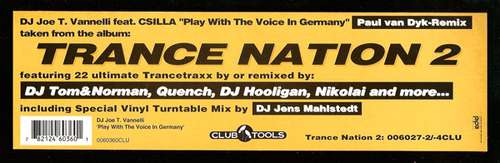 Cover DJ Joe T. Vannelli* feat. Csilla - Play With The Voice In Germany (Paul van Dyke-Remix) (12) Schallplatten Ankauf