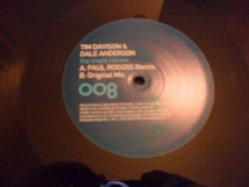 Cover Tim Davison & Dale Anderson - The More I Know (12) Schallplatten Ankauf