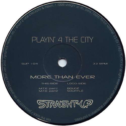 Cover Playin' 4 The City - More Than Ever (12) Schallplatten Ankauf