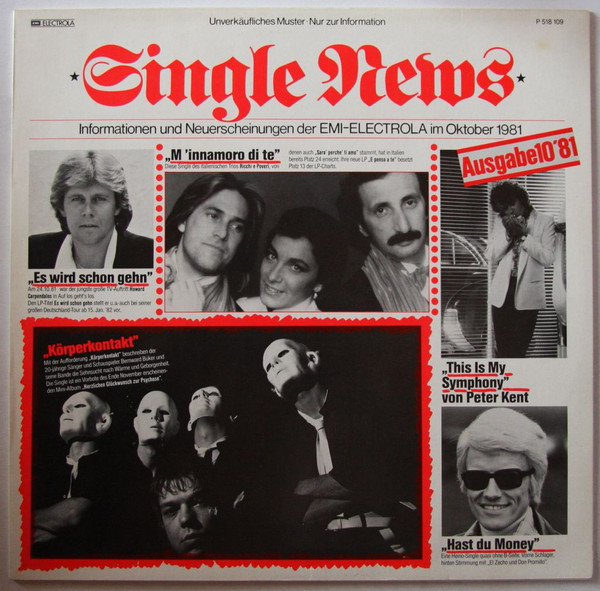 Cover Various - Single News  10'81 (LP, Comp, M/Print, Promo) Schallplatten Ankauf