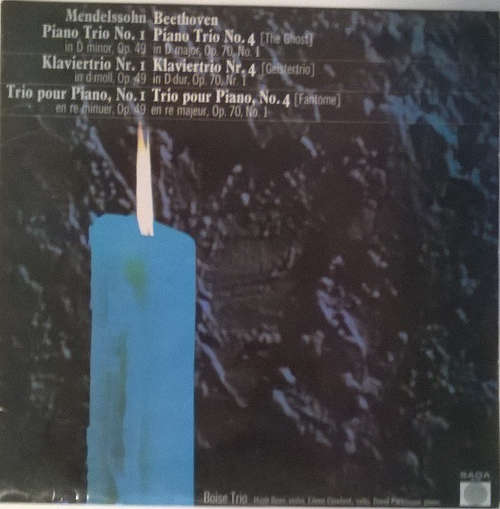 Cover Mendelssohn* / Beethoven* / Boise Trio / Hugh Bean / Eileen Croxford / David Parkhouse - Piano Trio No. 1 In D Minor, Op. 49 / Piano Trio No. 4 In D Major [The Ghost], Op. 70, No. 1 (LP, Mono) Schallplatten Ankauf