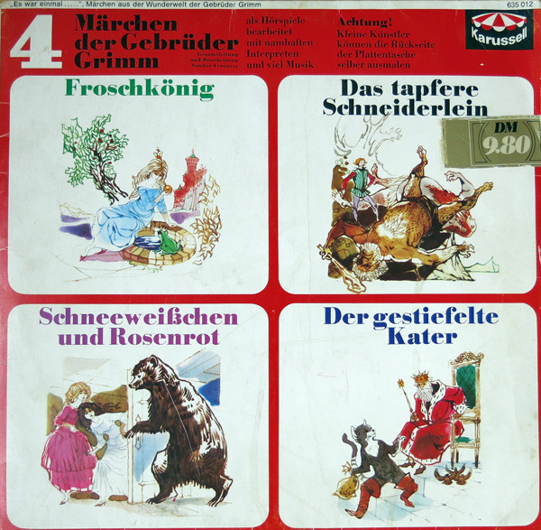 Cover Gebrüder Grimm - 4 Märchen Der Gebrüder Grimm (LP, Comp, Mono) Schallplatten Ankauf