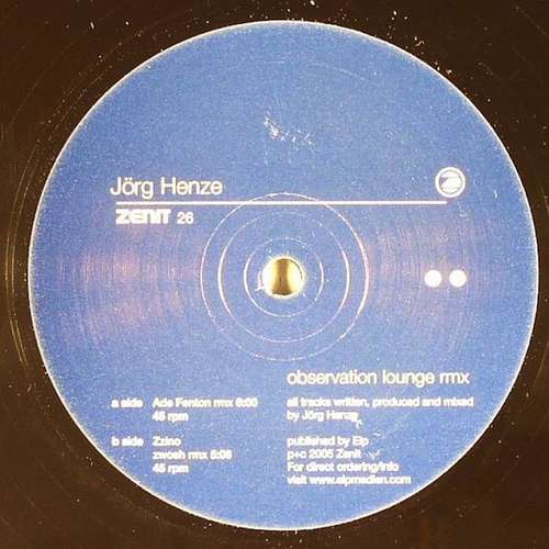 Cover Jörg Henze - Observation Lounge Rmx (12) Schallplatten Ankauf