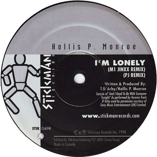 Cover Hollis P. Monroe - I'm Lonely (12) Schallplatten Ankauf