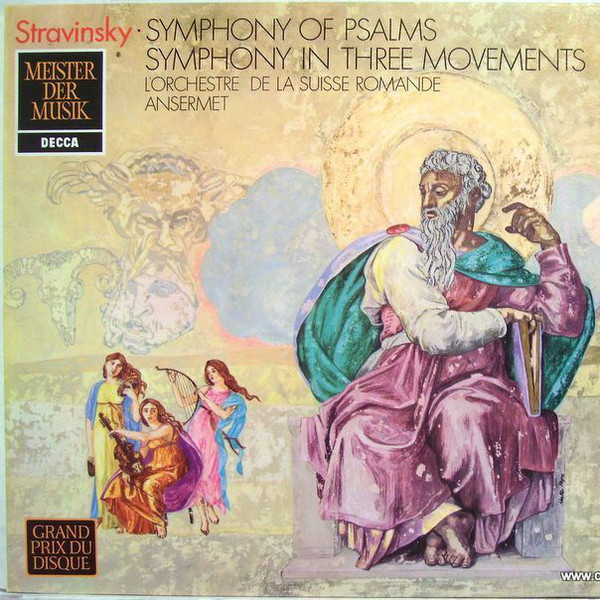 Cover Igor Stravinsky, L'Orchestre De La Suisse Romande, Ansermet* - Symphony Of Psalms / Symphony In Three Movements (LP) Schallplatten Ankauf
